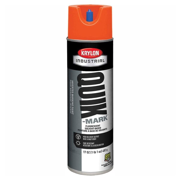 Krylon Industrial Quik-Mark Sb Inverted Marking Paint Fluor. Red/Orange AT3701007